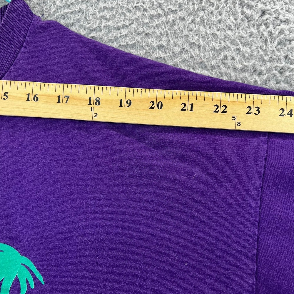 VTG 90s Mirage Las Vegas Hotel Casino T-Shirt Purple Single Stitch Palm Logo XL - Picture 4 of 15